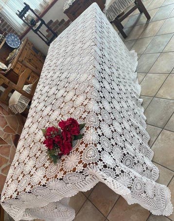 lavorazione traforata - Broderie - 2.6 cm - 2.3 cm - Nappe