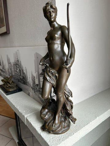Mathurin Moreau (1822 - 1912) - sculptuur, Diane