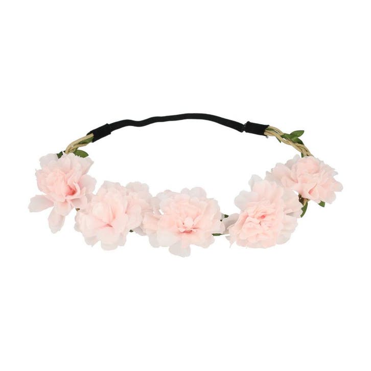 Haarband Bloemen – Gevlochten – Lichtroze, Handtassen en Accessoires, Uiterlijk | Haarverzorging