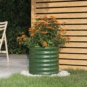 vidaXL Plantenbak 40x40x36 cm gegalvaniseerd staal groen, Tuin en Terras, Verzenden, Nieuw