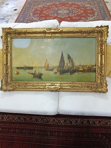 Pietro Fragiacomo (1856-1922) - Porto di Trieste, Antiek en Kunst
