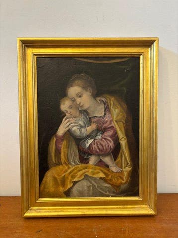Italiaanse school (XVIII) - NO RESERVE, Madonna con bambino