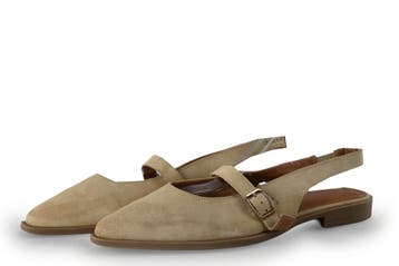 Manfield Ballerinas in maat 41 Beige, Kleding | Dames, Verzenden, Beige, Ballerina's, Zo goed als nieuw