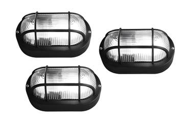 Set van 3 bullseye (bulleye) lampen (zwart, E27, industriël, Verzenden, Nieuw