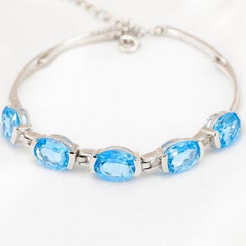 Zonder minimumprijs - Armband Verguld Topaas - 18k goud, Handtassen en Accessoires, Nieuw