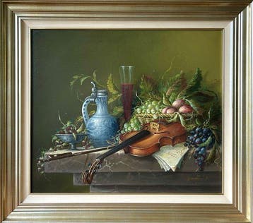 Thomas Heesakkers (1946) - Stilleven met viool