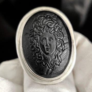 Zilver, Grand Tour-geïnspireerde Griekse mythologie Medusa