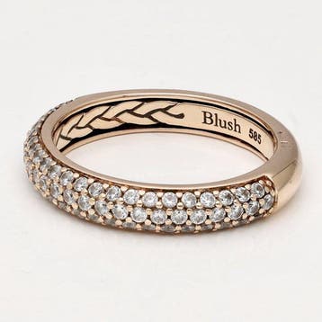 Bague - 14 carats Or rose - Fard à joues, Nieuw