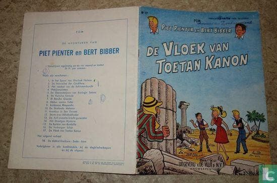 Piet Pienter en Bert Bibber - De vloek van Toetan Kanon -..., Livres, BD, Envoi