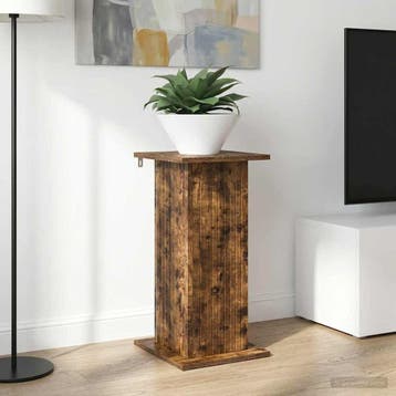 vidaXL Plantenstand Gerookt eiken 30,5 x 30 x 60,5 cm, Verzenden