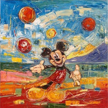 Nguyn V.L (1993) - Mickey 17 Vintage 80 80 cm.