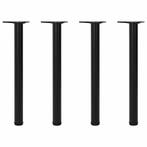 vidaXL Tafelpoten in hoogte verstelbaar zwart 710 mm 4 st, Verzenden, Nieuw