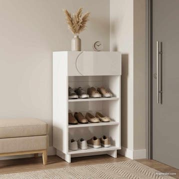 vidaXL schoenenkast 48 x 38 x 87,5 cm bewerkt hout Hoogglans, Verzenden, Nieuw