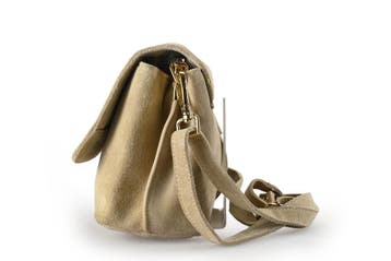 Manfield Schoudertas Beige, Handtassen en Accessoires, Tassen | Damestassen, Verzenden, Zo goed als nieuw, Beige