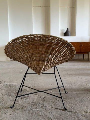 Fauteuil - Rotin, Acier, Antiquités & Art