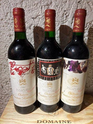 1992 , 1994 & 1995 Chateau Mouton Rothschild - Pauillac 1er, Nieuw