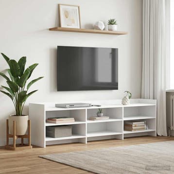 vidaXL TV Kast 168 x 33 x 47 cm Wit Bewerkt hout, Verzenden