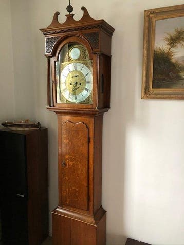 Staande klok - Antiek Hout, Messing, Brons - 1780-1820 - Sa.