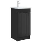 vidaXL Badkamer Vanity met Wastafel Zwart 42 x 40 x 84,5 cm, Verzenden, Nieuw