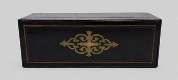 Kist - Hout, Messing - Napoleon III - inlegwerk, Antiek en Kunst