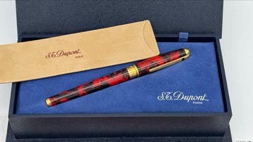 S.T. Dupont - Olympio – Black & Red Chinese Lacquer – *With, Nieuw
