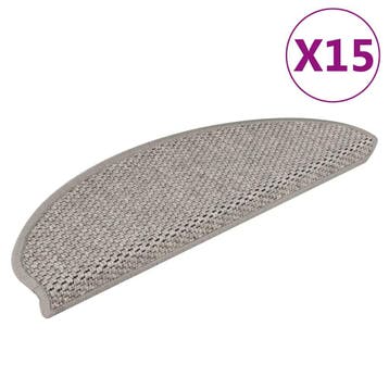 vidaXL Trapmatten zelfklevend 15 st sisal-look 65x21x4cm, Verzenden