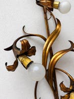 Wandlamp (2) - Gilt metal - Palladio Italy - Height 120cm, Antiek en Kunst