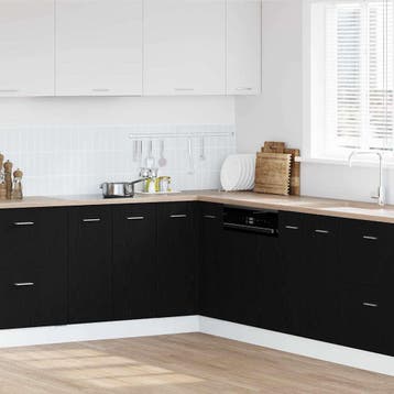 vidaXL Hangkast Zwart Eiken 75,5 x 75,5 x 80,5 cm Bewerkt, Verzenden