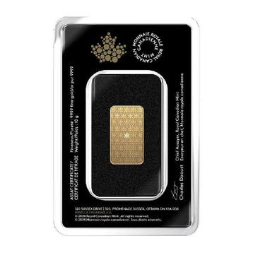 10 grammes - Or .999 - 10g .9999 Fine Gold Bar Royal