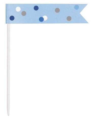 Verjaardag Prikkers Blauw 6st, Verzenden, Nieuw