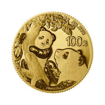 8 gram gouden munt Panda 2021
