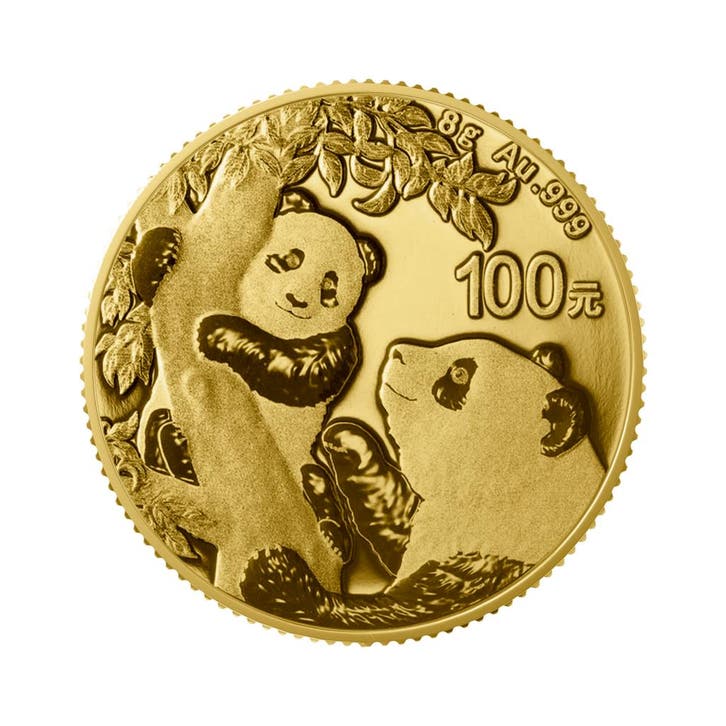 8 gram gouden munt Panda 2021, Timbres & Monnaies, Métaux nobles & Lingots