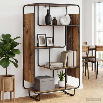 vidaXL Highboard Oud hout 80 x 37.5 x 144 cm Bewerkt hout, Verzenden