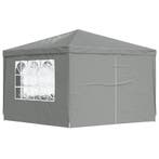 vidaXL Partytent 300 x 300 x 255 cm Lichtgrijs PE en staal, Tuin en Terras, Verzenden, Nieuw