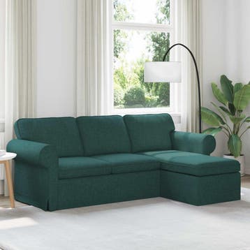 vidaXL bank / zetel Donkergroen 215 x 138 x 80 cm Stof, Verzenden, Nieuw