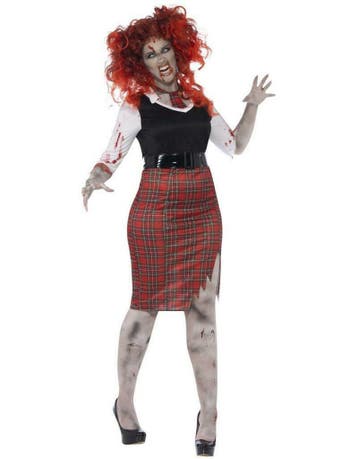 Curves zombie sexy schoolmeisje halloween kostuum, Ophalen of Verzenden, Nieuw