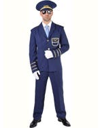 Verkleed Kostuum piloot voor heren donkerblauw, Ophalen of Verzenden