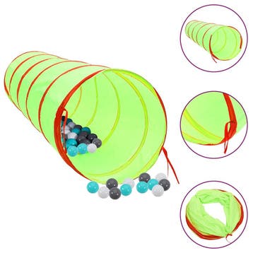 vidaXL Kinderspeeltunnel met 250 ballen 175 cm polyester, Verzenden, Nieuw