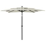 vidaXL Parasol 3-laags met aluminium paal 2,5x2,5 m, Verzenden, Nieuw