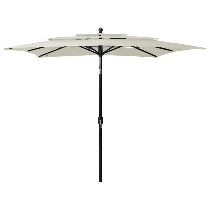 vidaXL Parasol 3-laags met aluminium paal 2,5x2,5 m, Jardin & Terrasse, Parasols, Envoi