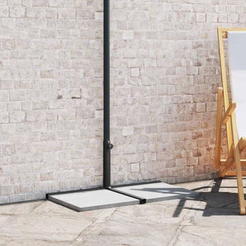 vidaXL Half Parasol Basis Frame Zwart Staal for 32-38 mm, Verzenden, Nieuw