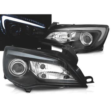 PHARES POUR OPEL ASTRA J 10-15 TUBE LED NOIR, Verzenden