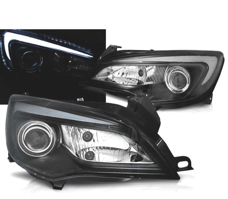 PHARES POUR OPEL ASTRA J 10-15 TUBE LED NOIR, Auto-onderdelen, Verlichting, Verzenden