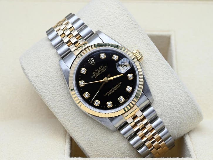 Rolex Datejust Ref. 68273 Year 1995 (Box & Papers), Handtassen en Accessoires, Horloges | Dames, Goud, Zo goed als nieuw, Goud