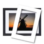 Fotolijst met passe partout 70x100cm hout zwart, Maison & Meubles, Verzenden