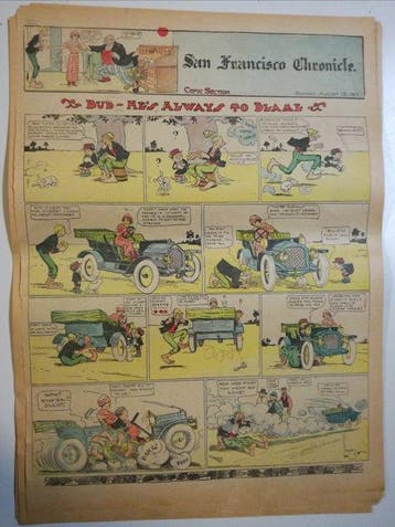 Bub, Hes always to blame - 11 Krantenpaginas en strips -, Boeken, Nieuw