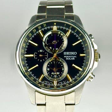 Seiko - Perpetual Solar Alarm Chronograph - Zonder