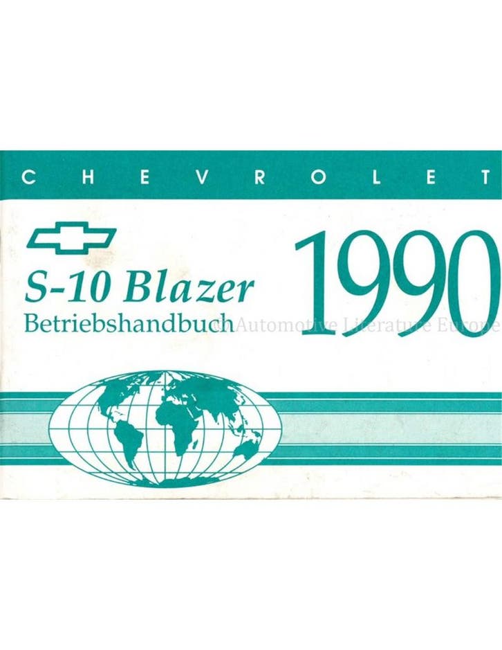 1990 CHEVROLET S-10 BLAZER INSTRUCTIEBOEKJE DUITS, Autos : Divers, Modes d'emploi & Notices d'utilisation