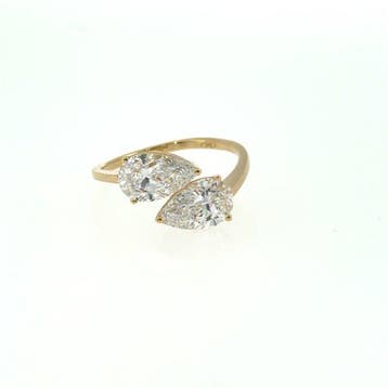 Zonder minimumprijs - Ring - 14 karaat Geel goud - 3.15ct.