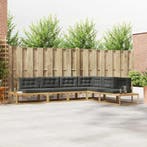 vidaXL Buiten bank set met kussen Wit 357 x 198,5 x 73 cm, Verzenden, Nieuw
